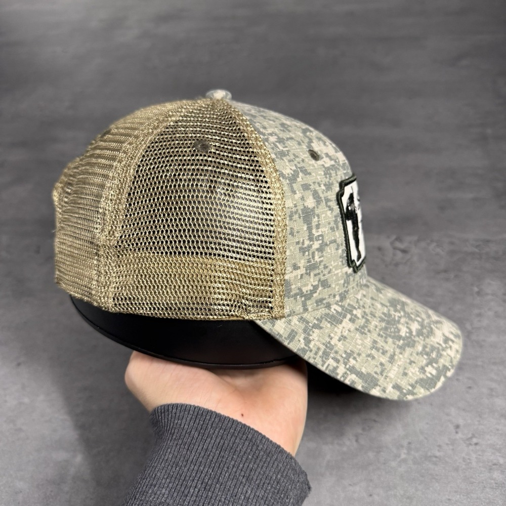 LSU Tigers SnapBack Hat Digital Camo Mesh Trucker Hat‎ Low Profile Army Military - Picture 4 of 8